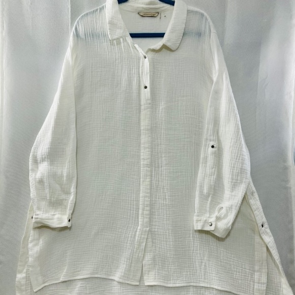 Soft Surroundings Tops - Soft Surroundings Soft Gauze 100% Cotton Plus Size Blouse Women's Size 3X